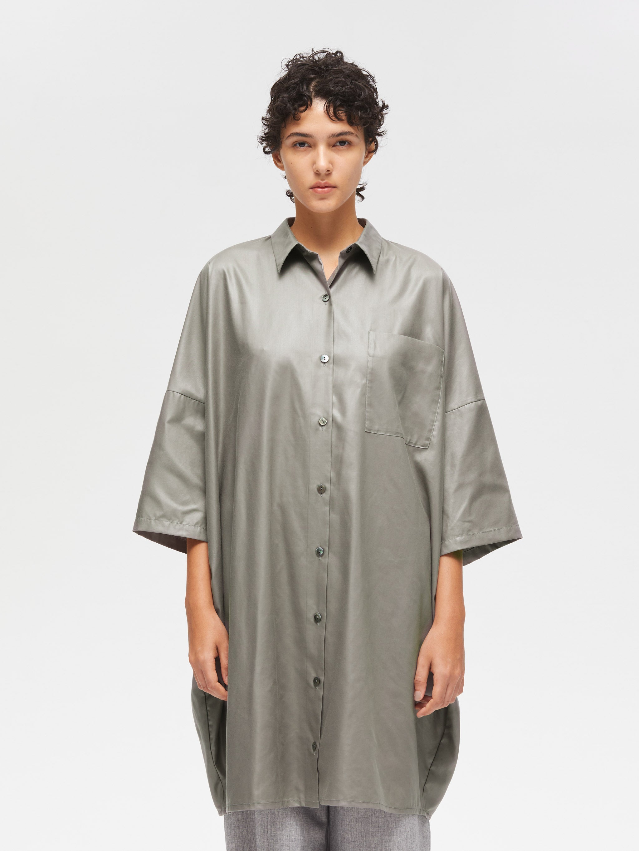 im.さん専用 mizuiro ind(ミズイロインド)｜wide OP coat コート/beige の通販