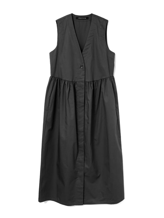 V neck waist gather jilt | 3-250079