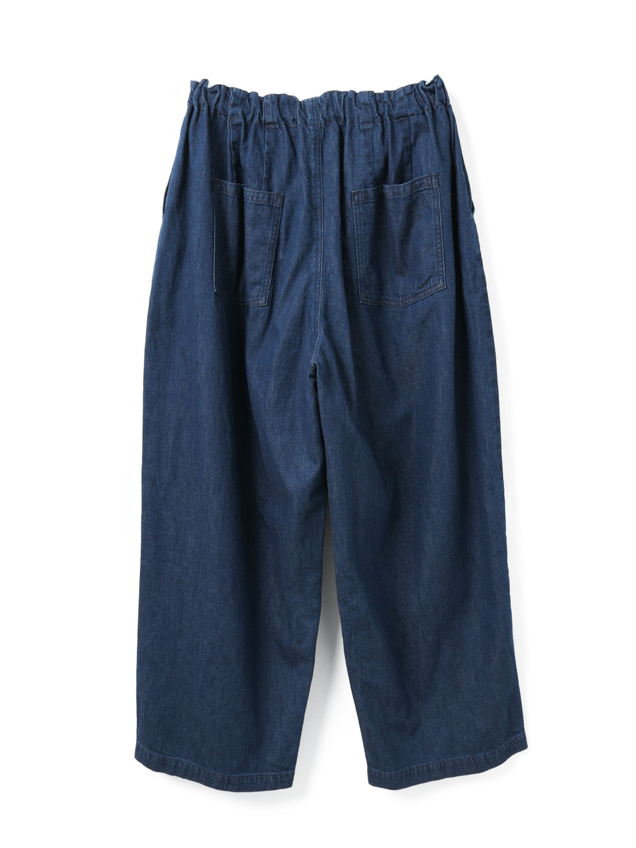 denim tucked wide pants | 3-260068 – mizuiro ind