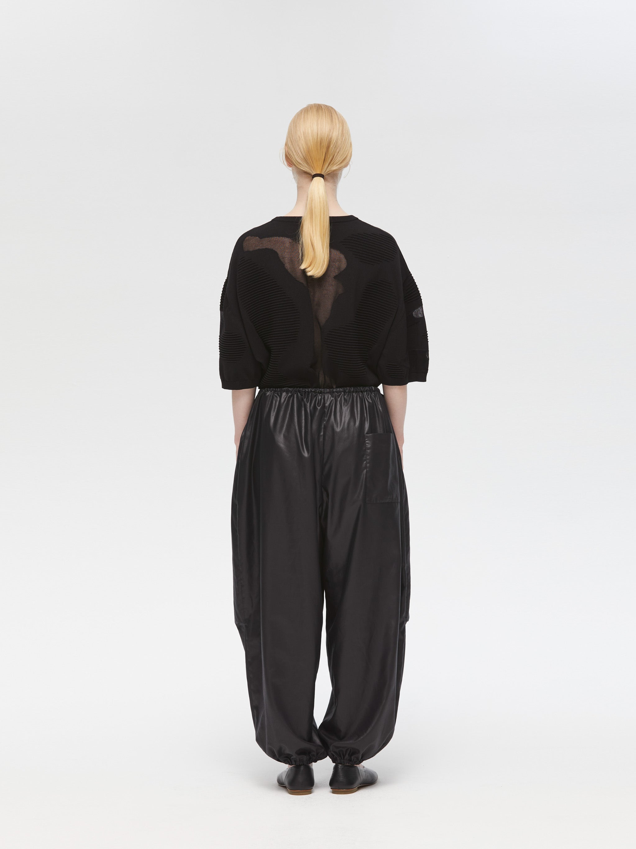 glossy drawstring hem easy PT | 3-260078 – mizuiro ind
