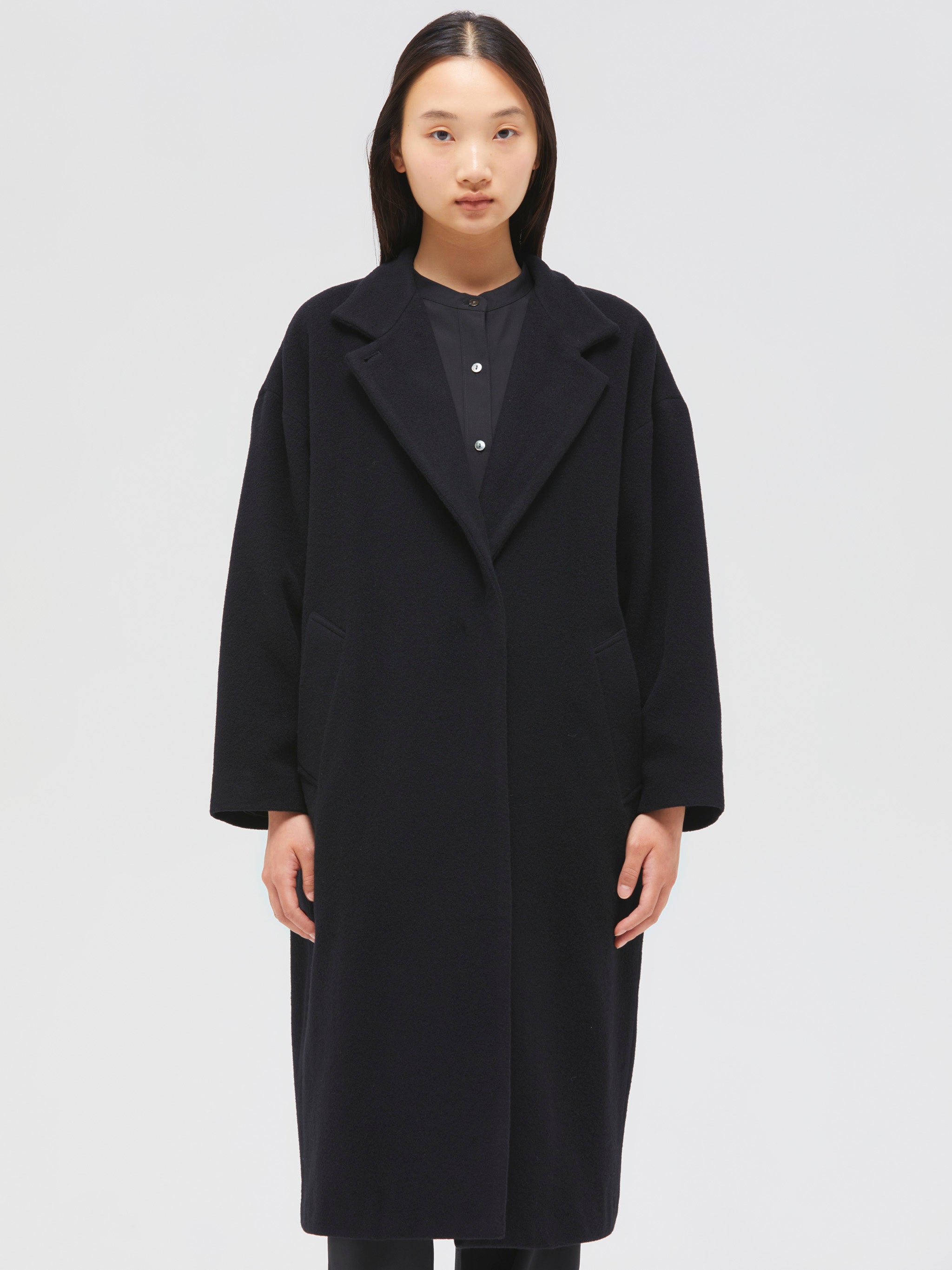 wool blend stand collar CT | 3-270051 – mizuiro ind