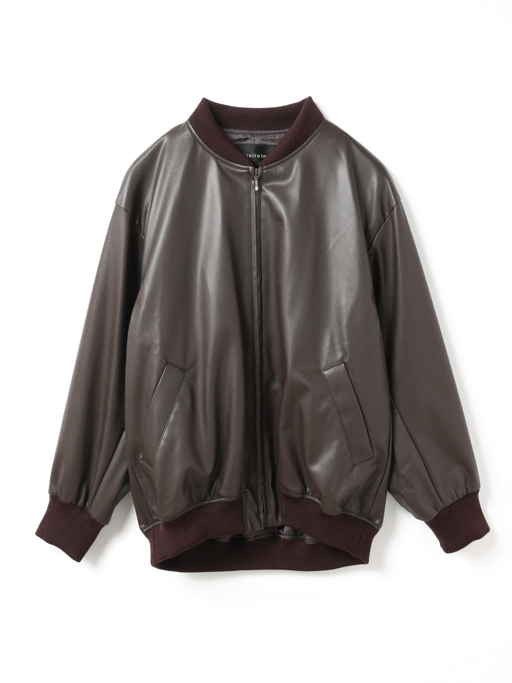 synthetic leather zip blouson | 3-270061 – mizuiro ind