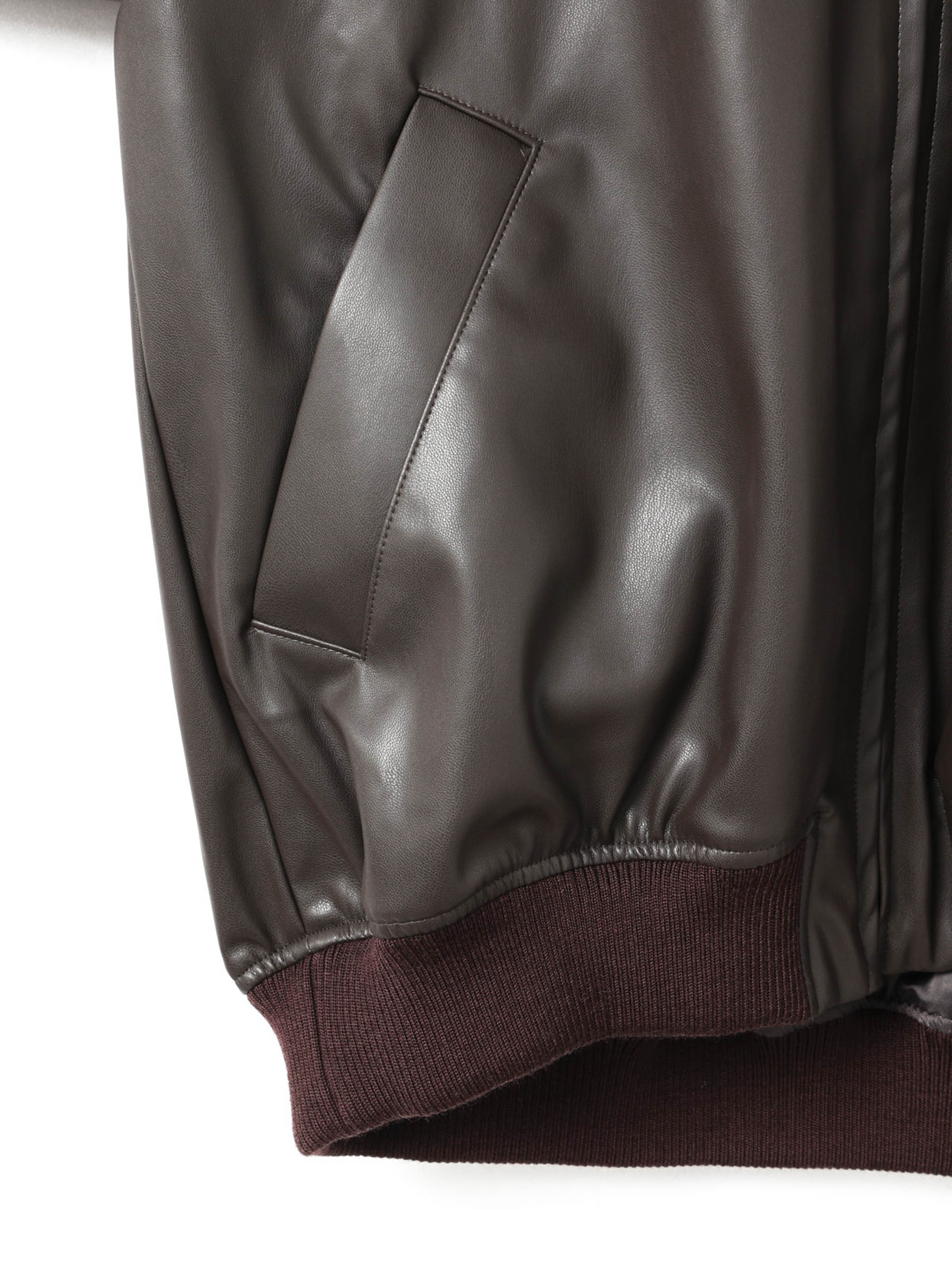 synthetic leather zip blouson | 3-270061 – mizuiro ind