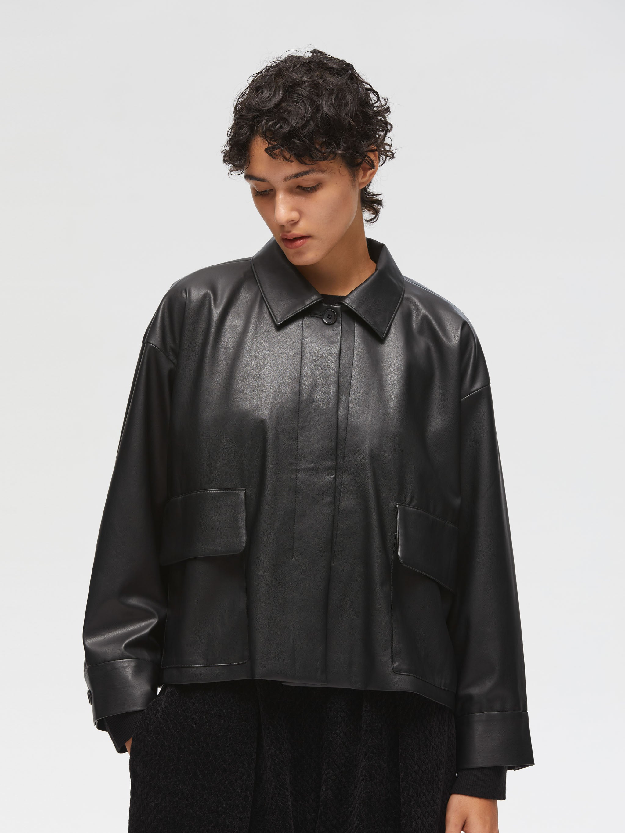 synthetic leather shirt JK | 3-270069 – mizuiro ind