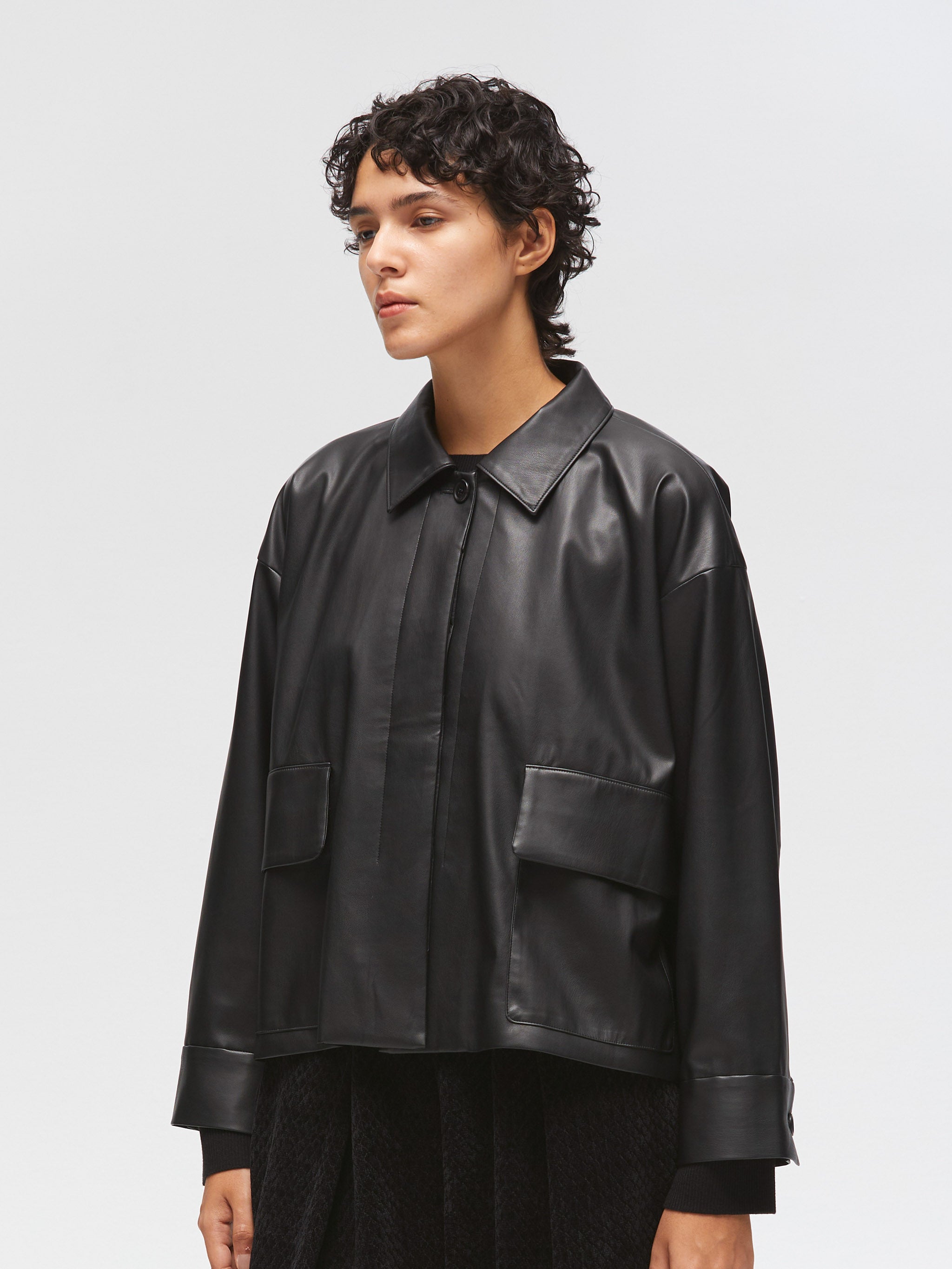 synthetic leather shirt JK | 3-270069 – mizuiro ind