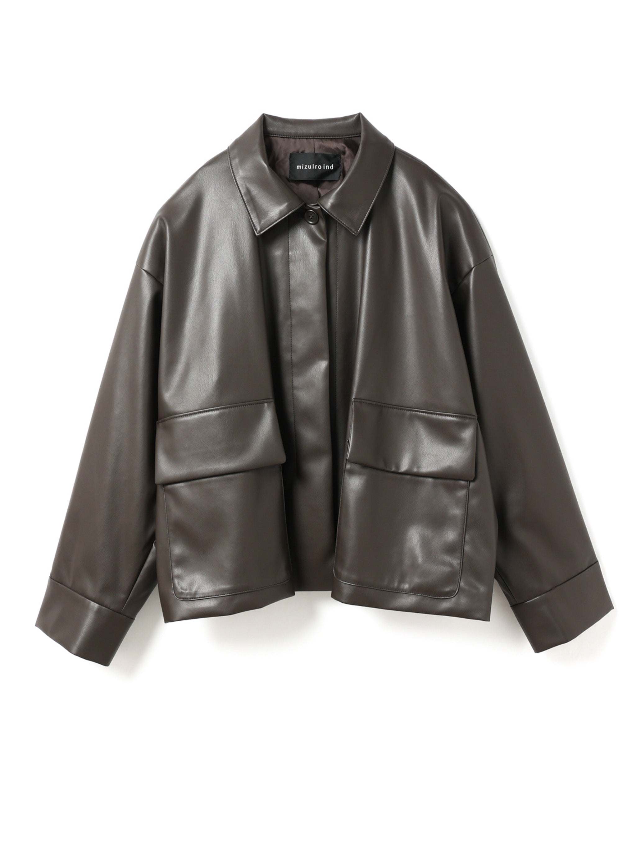 すす　OHOTORO Leather Shirt Jacket レザー すす様専用 OHOTORO Leather Shirt Jacket レザー