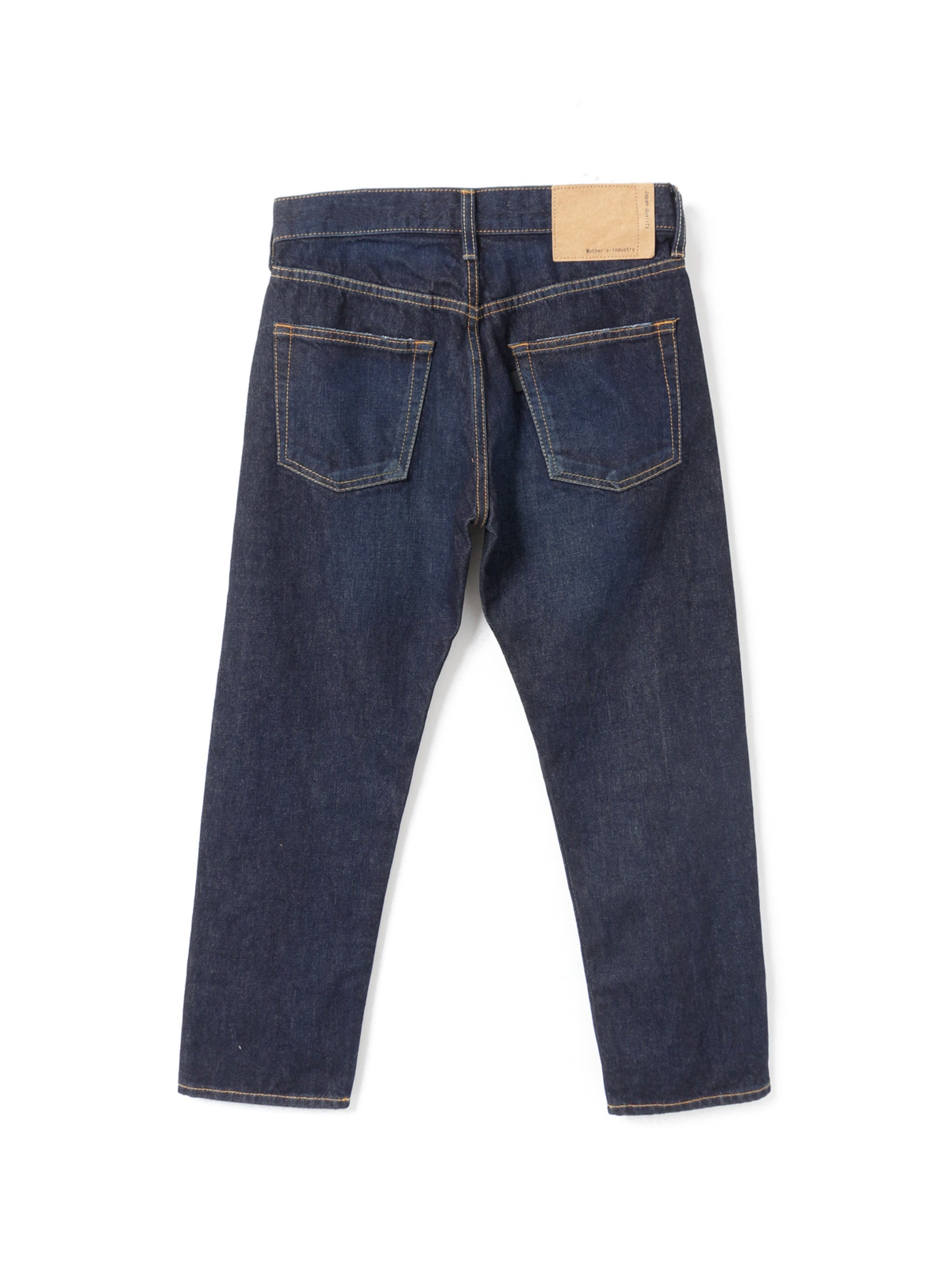 damage 4/5 length denim | 3-27054D – mizuiro ind