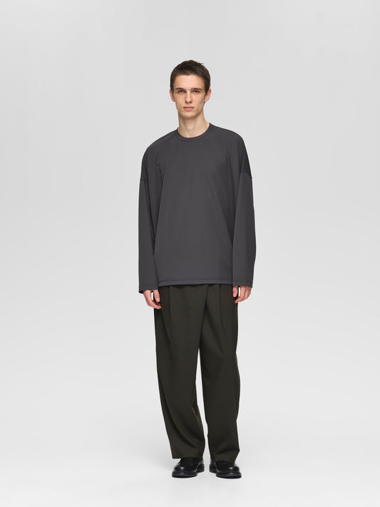 crew neck long slv T shirt | 3-510004-m