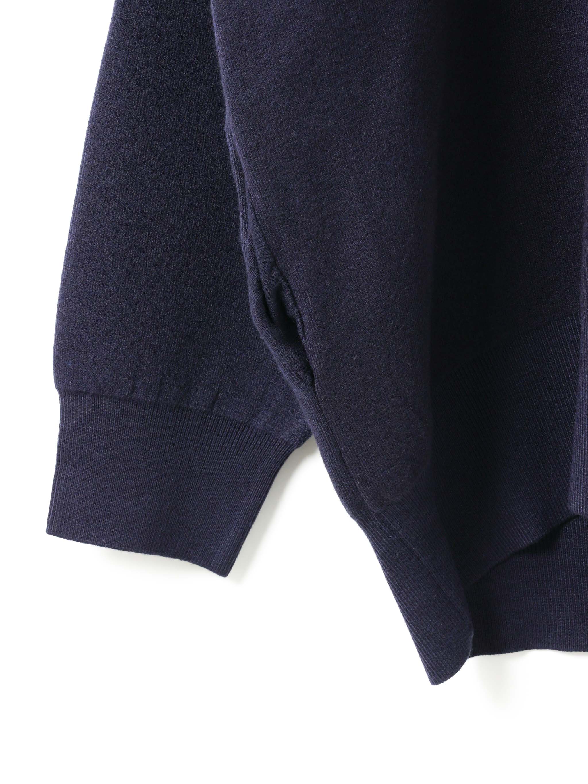 double face zip front wide knit | 3-520004-m – mizuiro ind