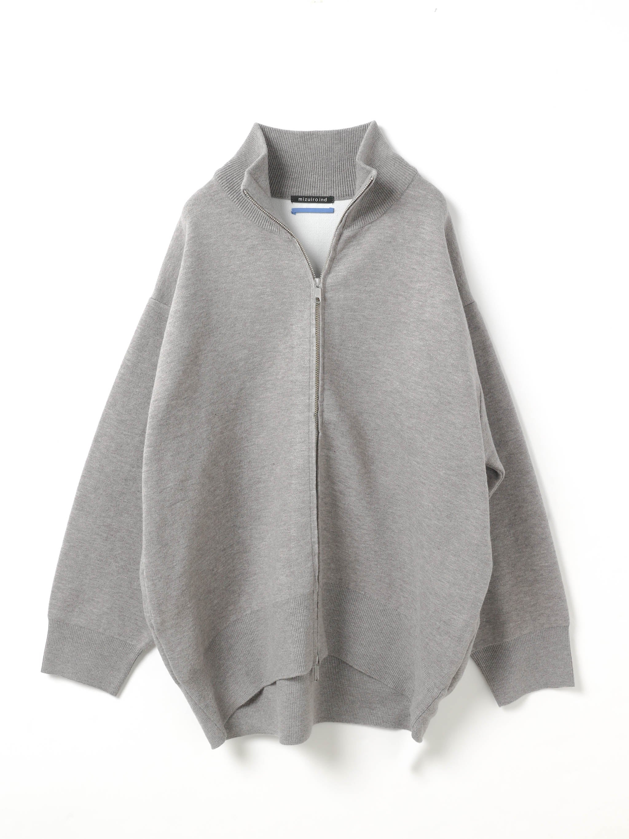 double face zip front wide knit | 3-520004-w – mizuiro ind