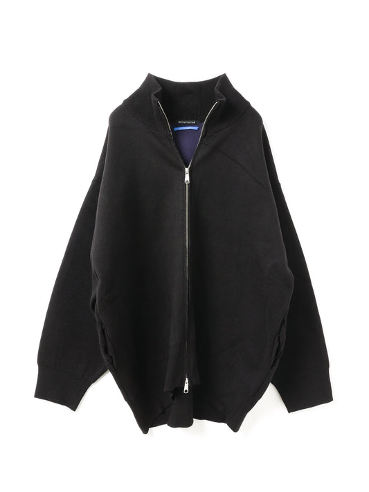 double face zip front wide knit | 3-520004-w