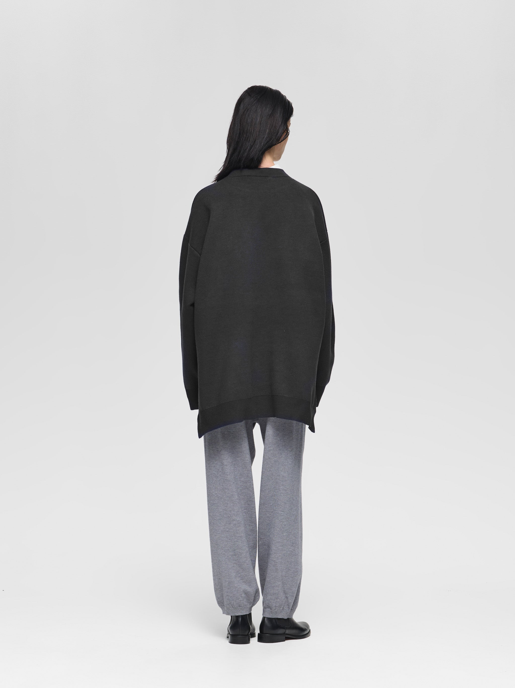 double face crew neck wide tunic | 3-520005-w – mizuiro ind