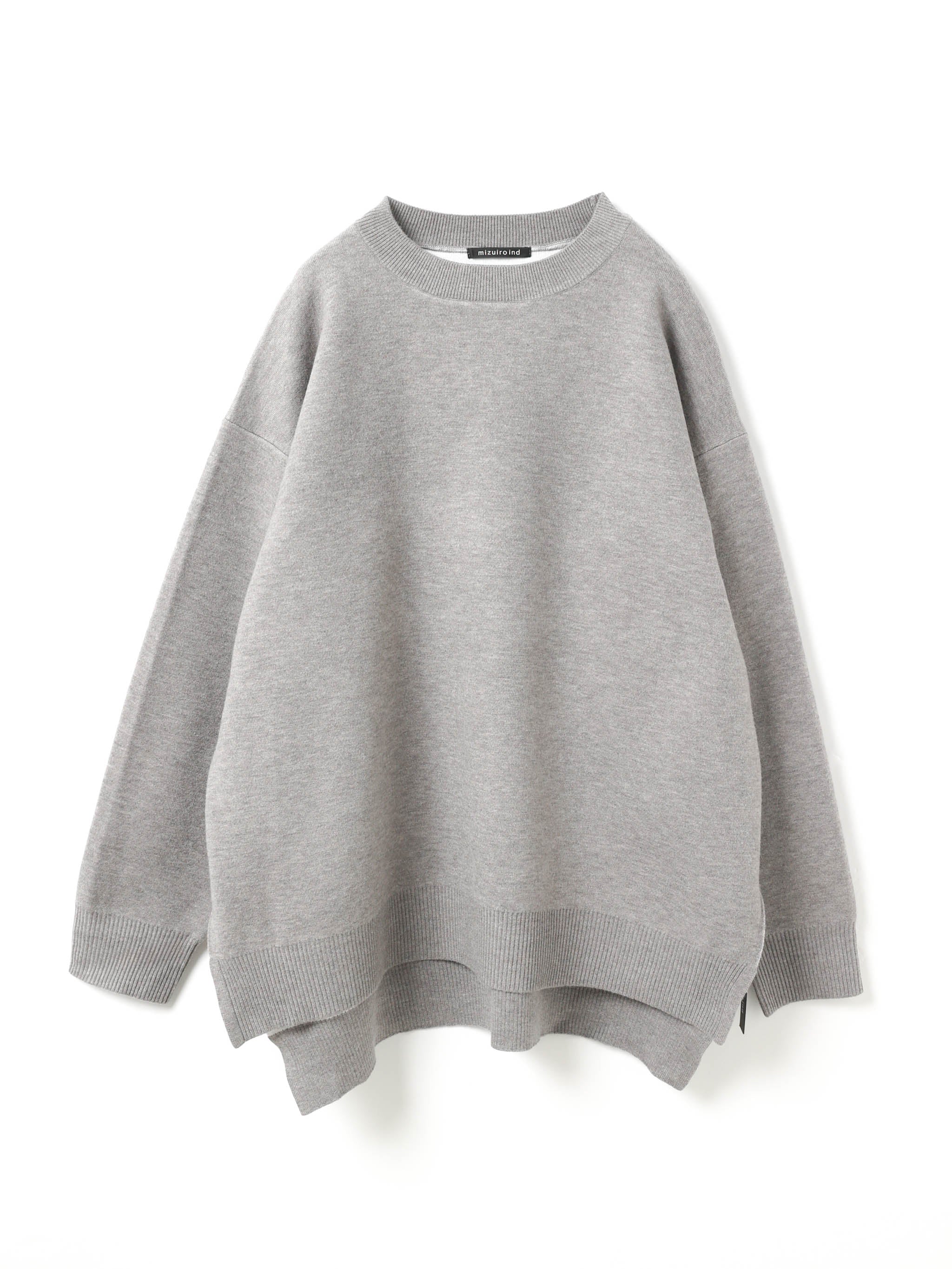 double face crew neck wide tunic | 3-520005-m – mizuiro ind