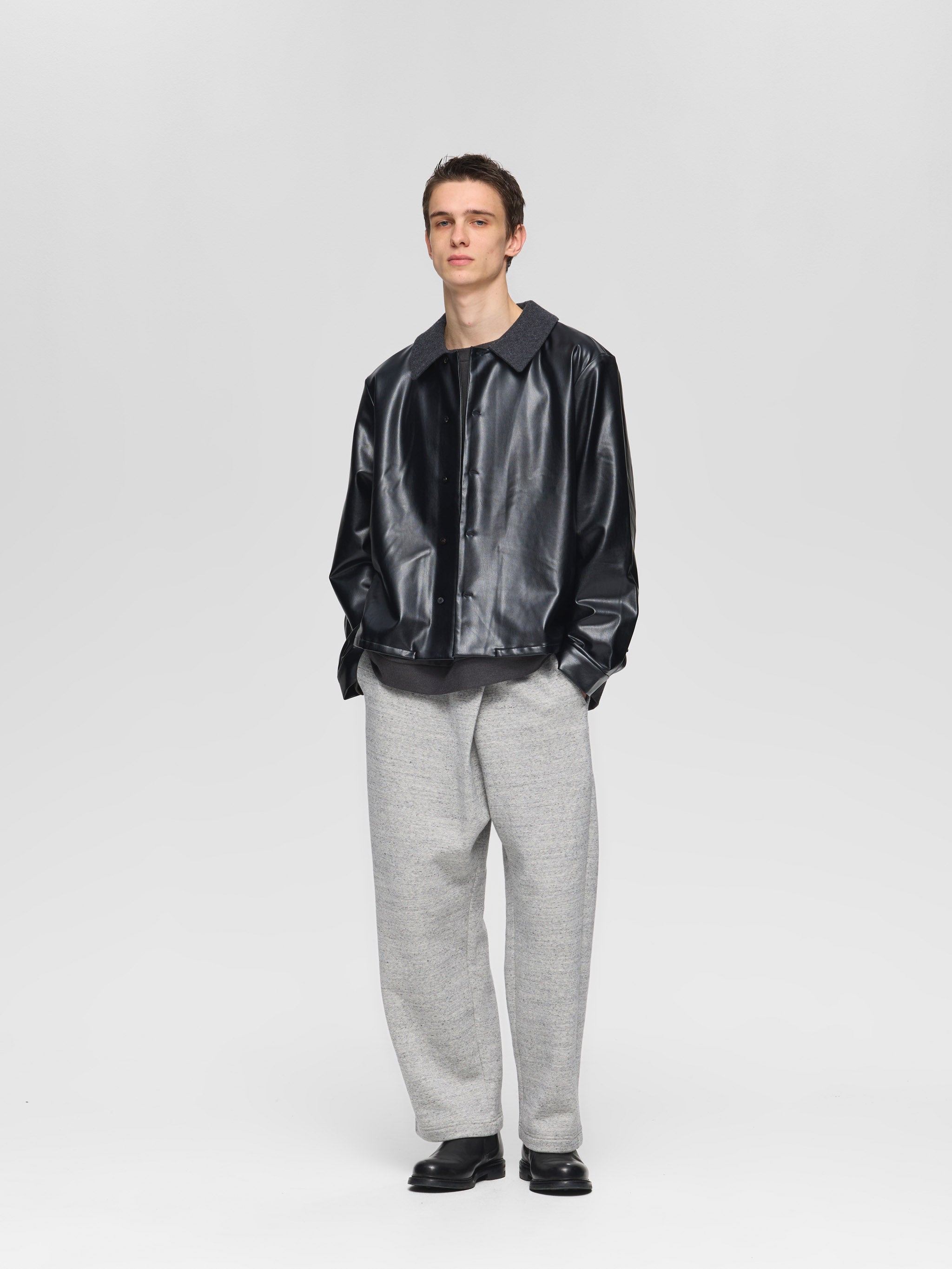 freepeople フェイクレザーシャツ