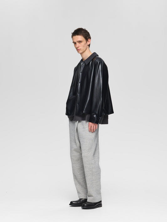 synthetic leather shirt | 3-530003-m