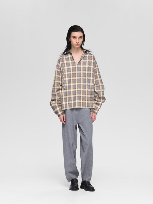 tape collar shirt | 3-530005-w