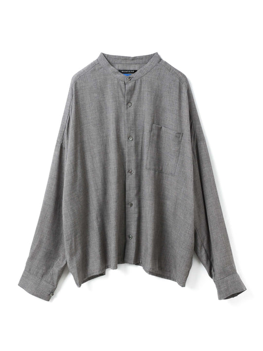 stand collar wide shirt | 3-530010-m