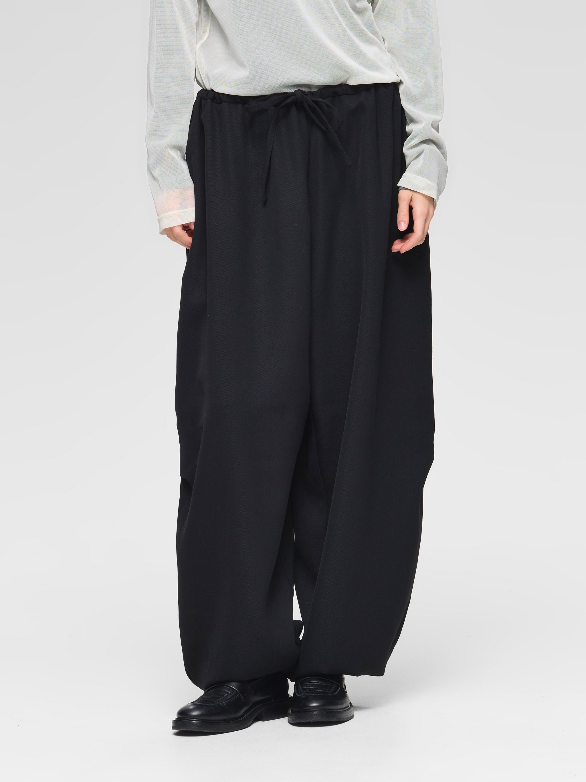 drawstrings trousers | 3-560003-w – mizuiro ind