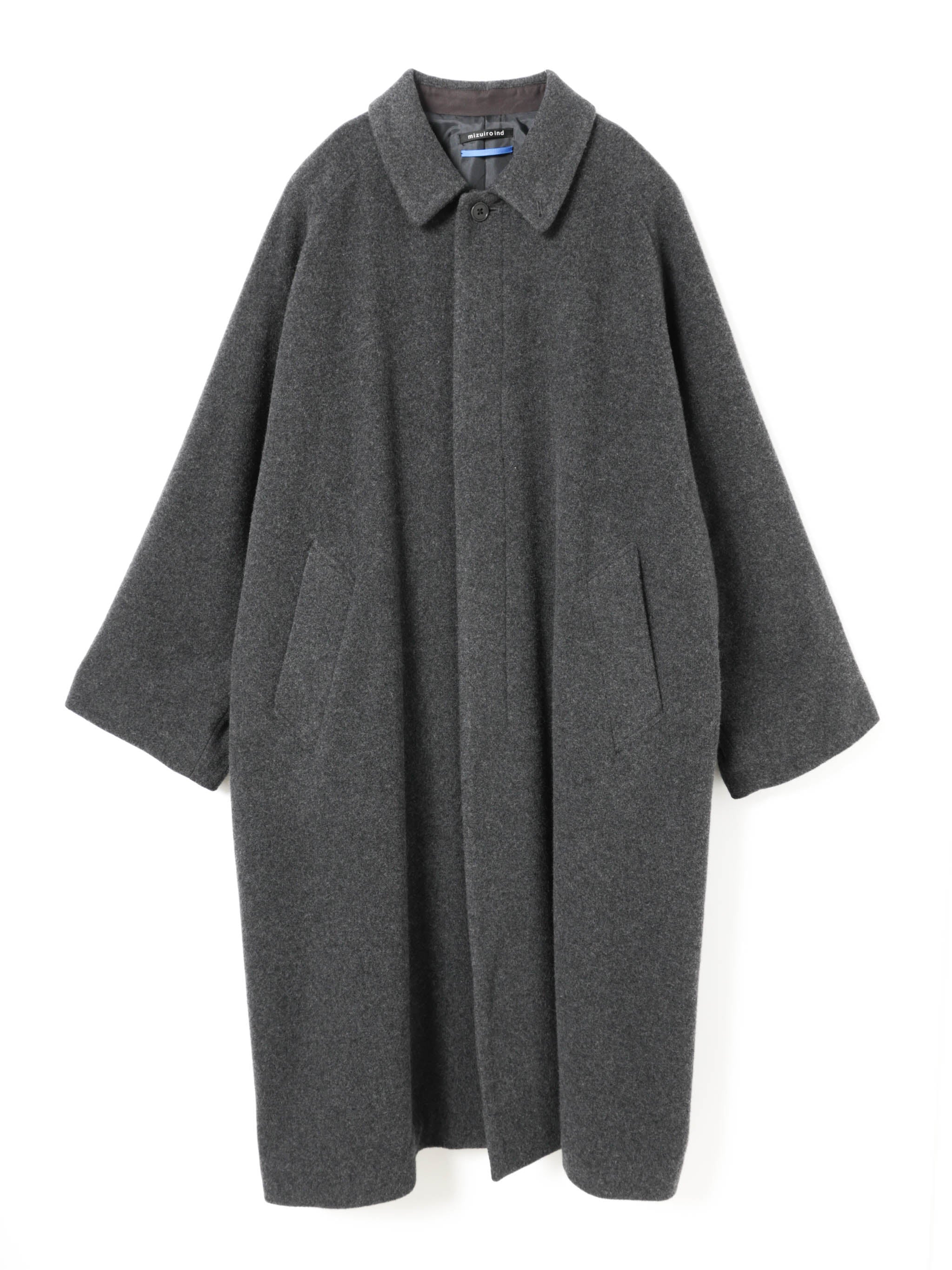 wool blend balmacaan coat | 3-570012-w – mizuiro ind