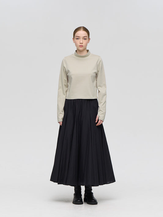 mock neck T shirt | 4-210041