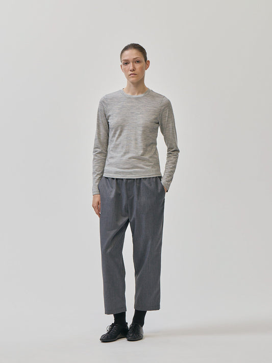 wool blend crew neck T | 4-210046