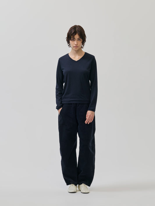 wool blend V neck T | 4-210047