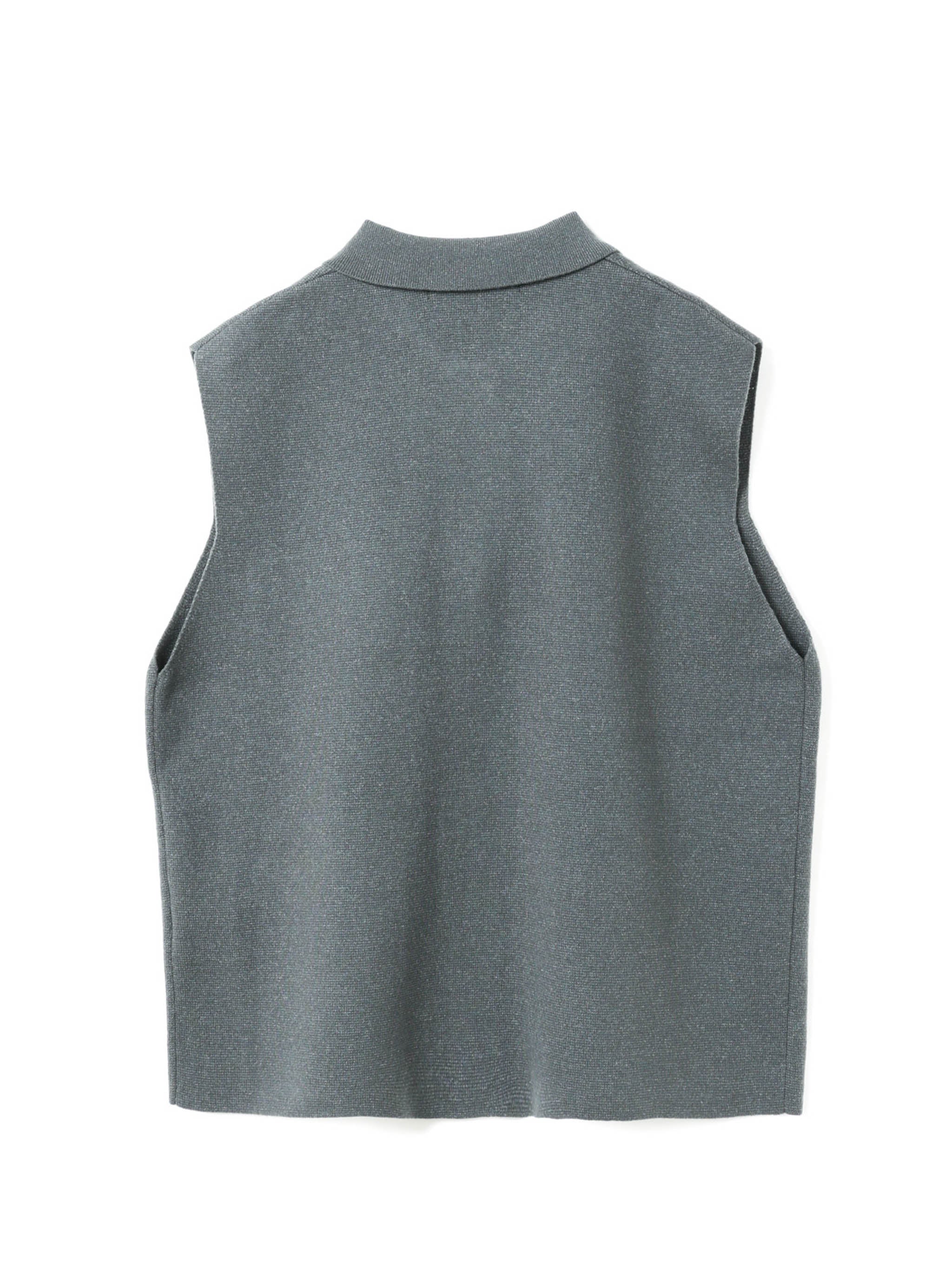 wide vest with collar | 4-220089 – mizuiro ind