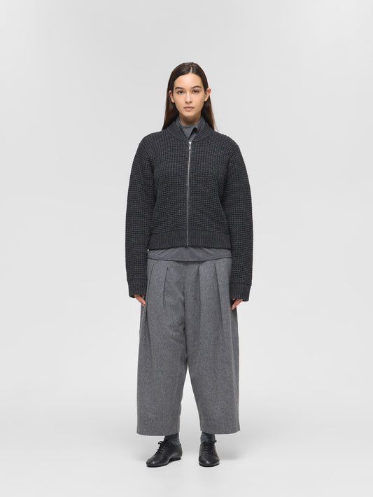 waffle zip blouson | 4-220092