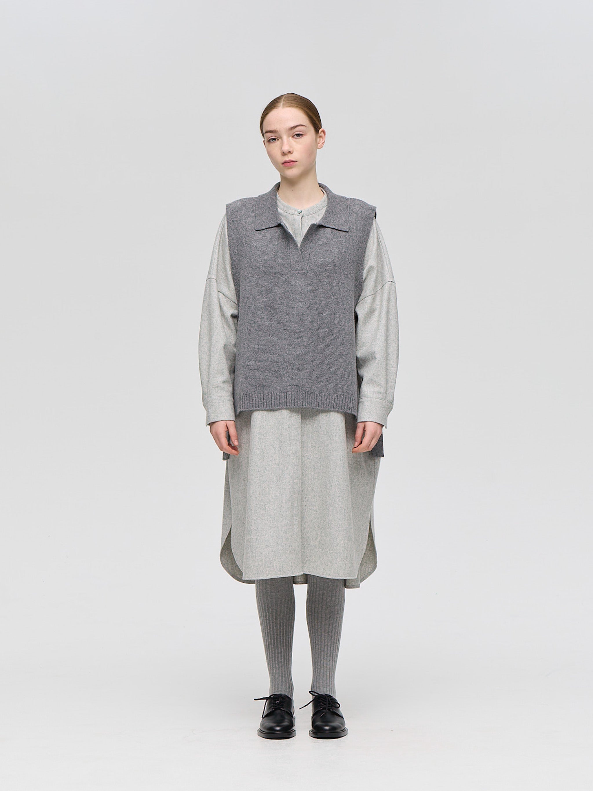 mizuiro ind スキッパーニットベスト