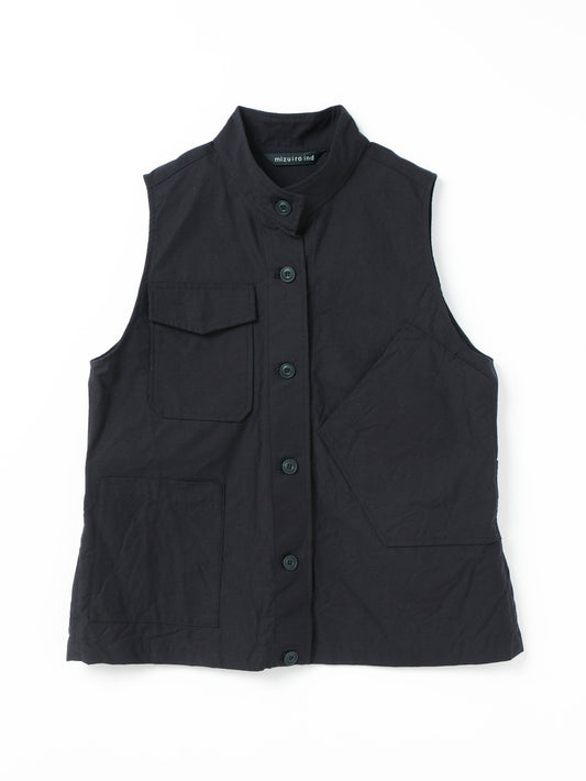 stand collar work vest | 4-230017