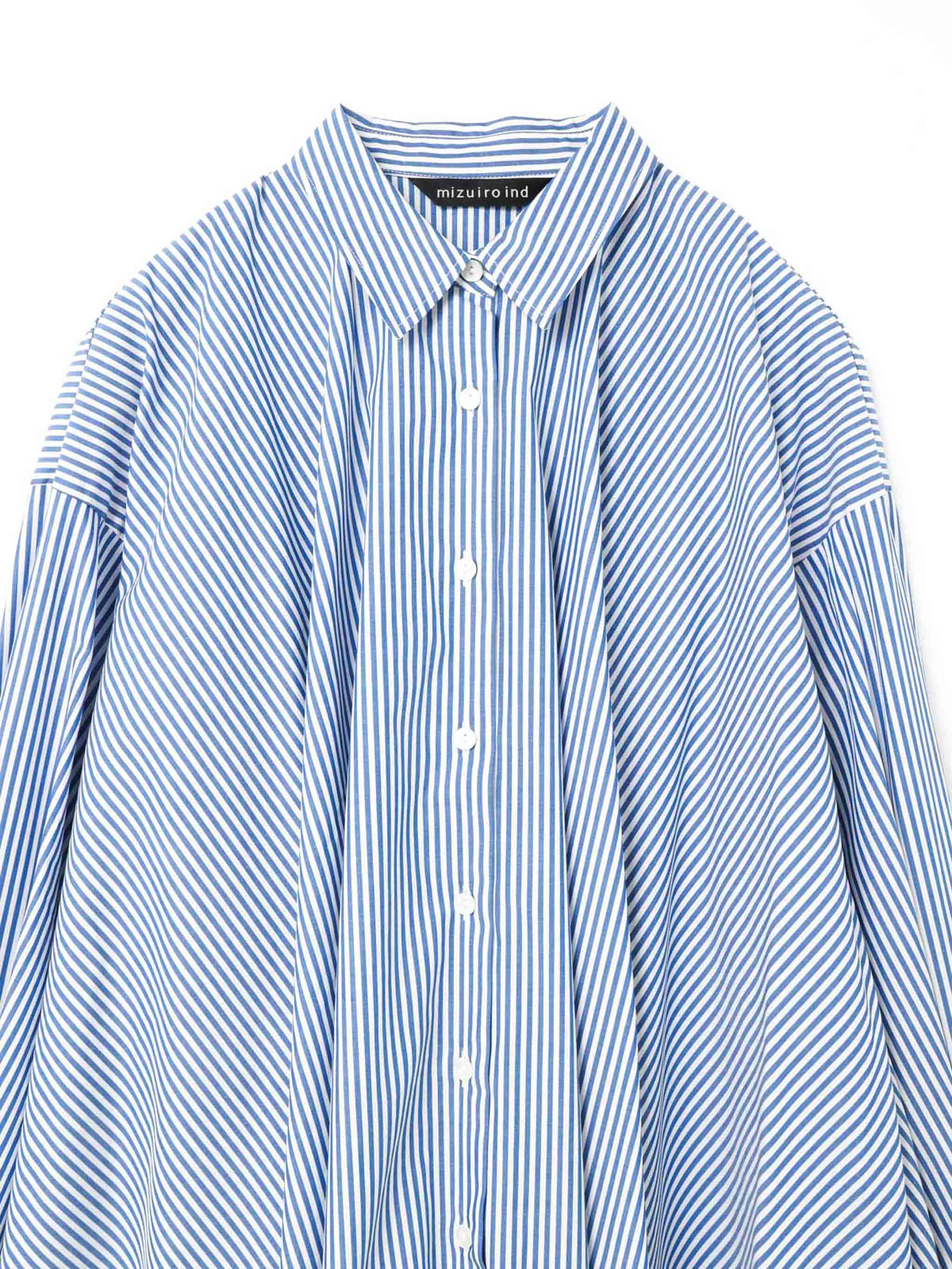 stripe wide shirt | 4-230027 – mizuiro ind