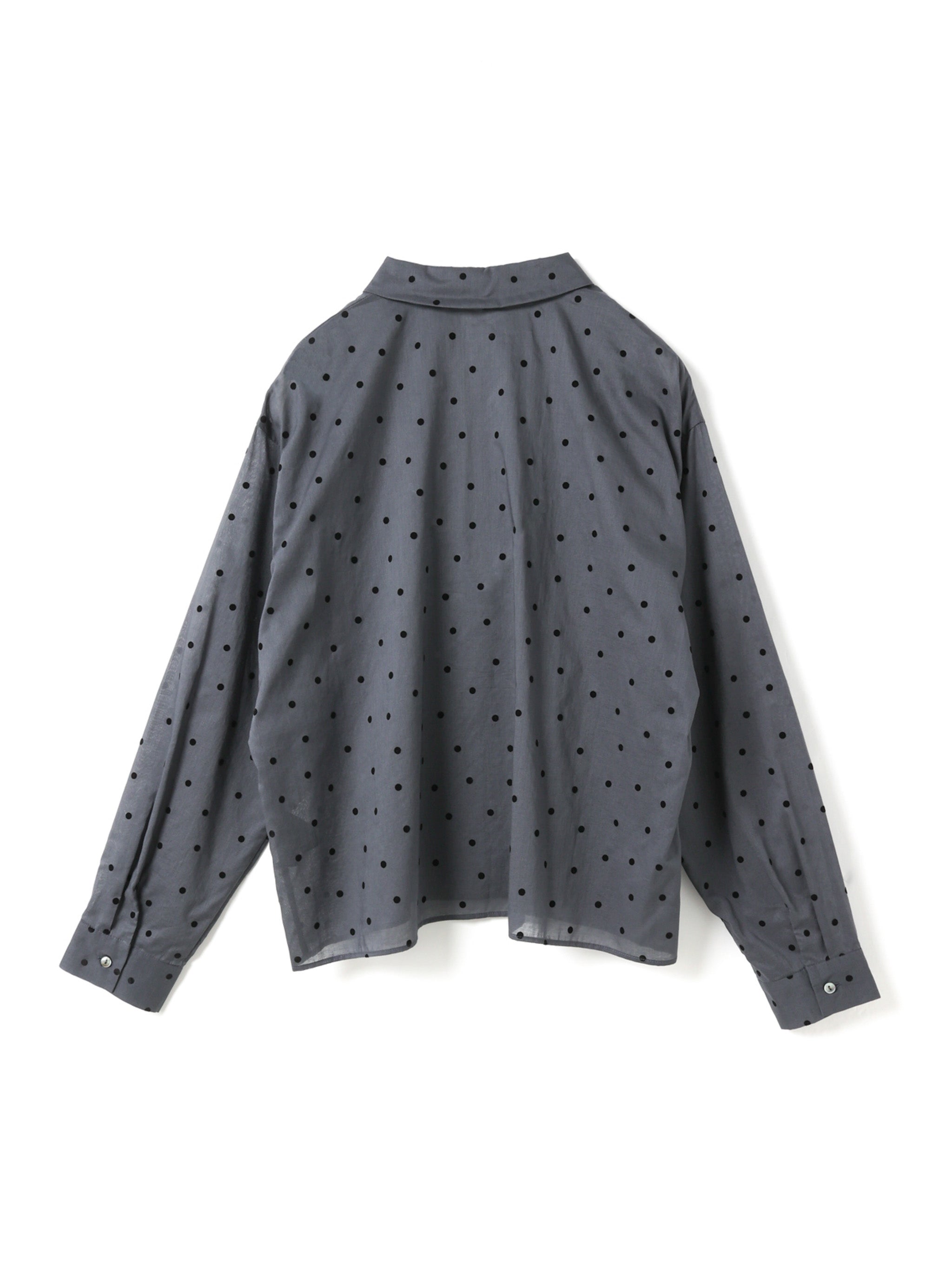 flocky dots print shirt | 4-230058 – mizuiro ind