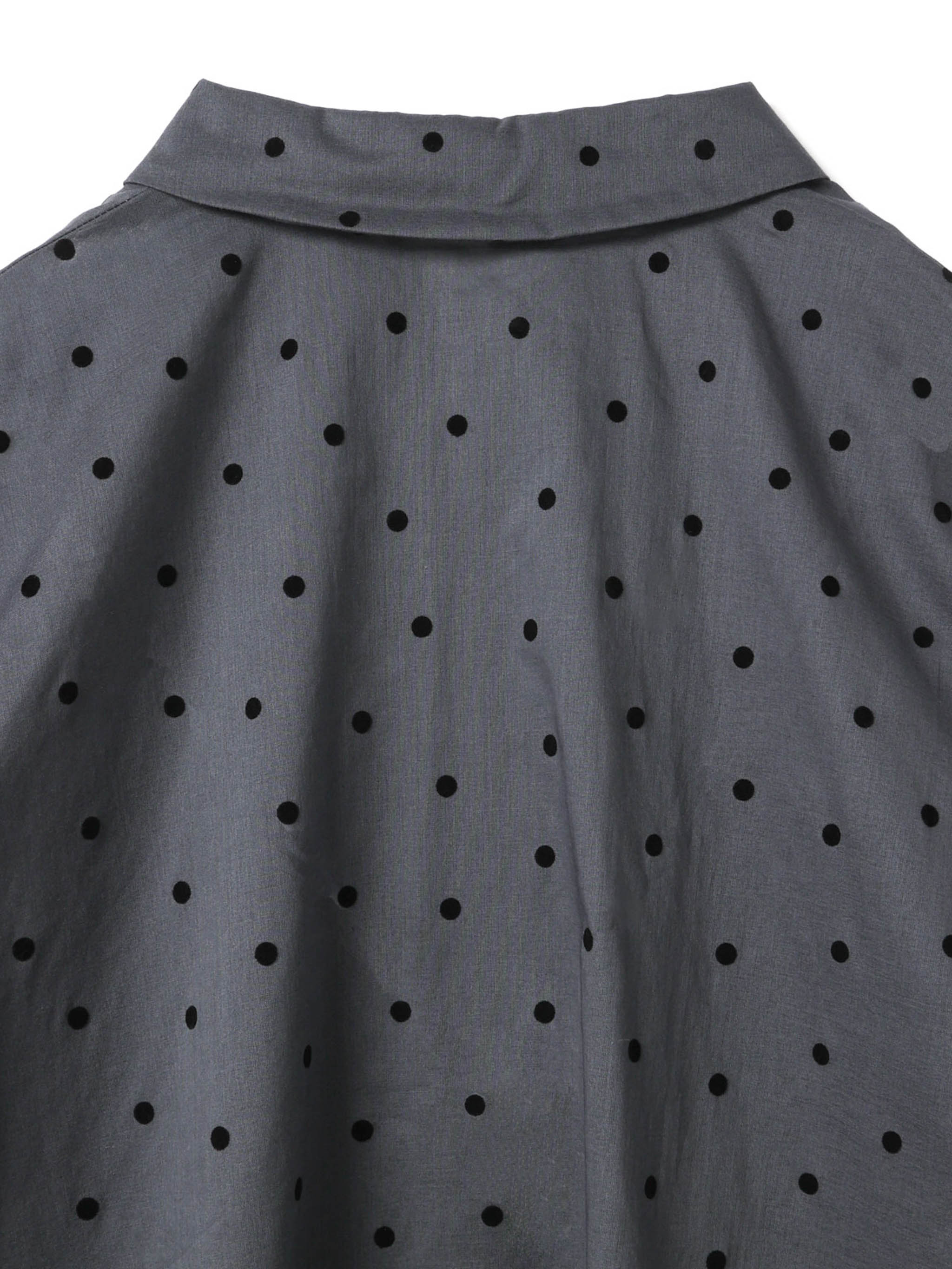 flocky dots print shirt | 4-230058 – mizuiro ind