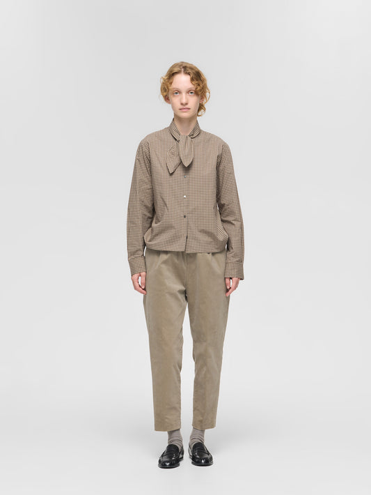 check ribbon tie shirt | 4-230062