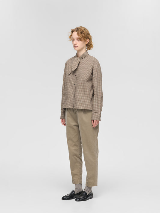 check ribbon tie shirt | 4-230062