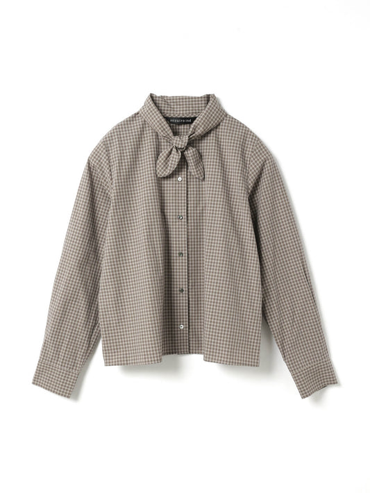 check ribbon tie shirt | 4-230062