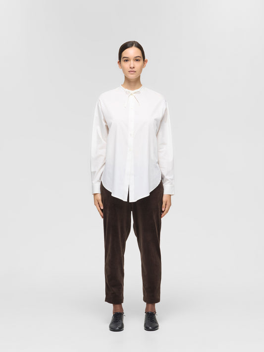 ribbon tie long shirt | 4-230065