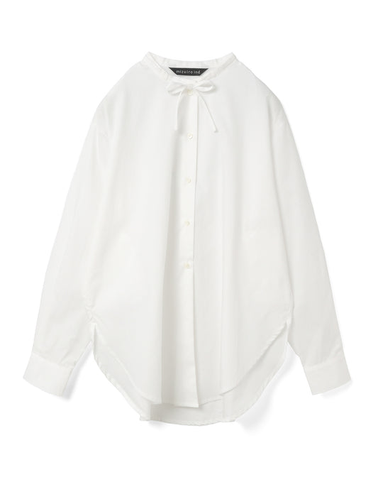 ribbon tie long shirt | 4-230065