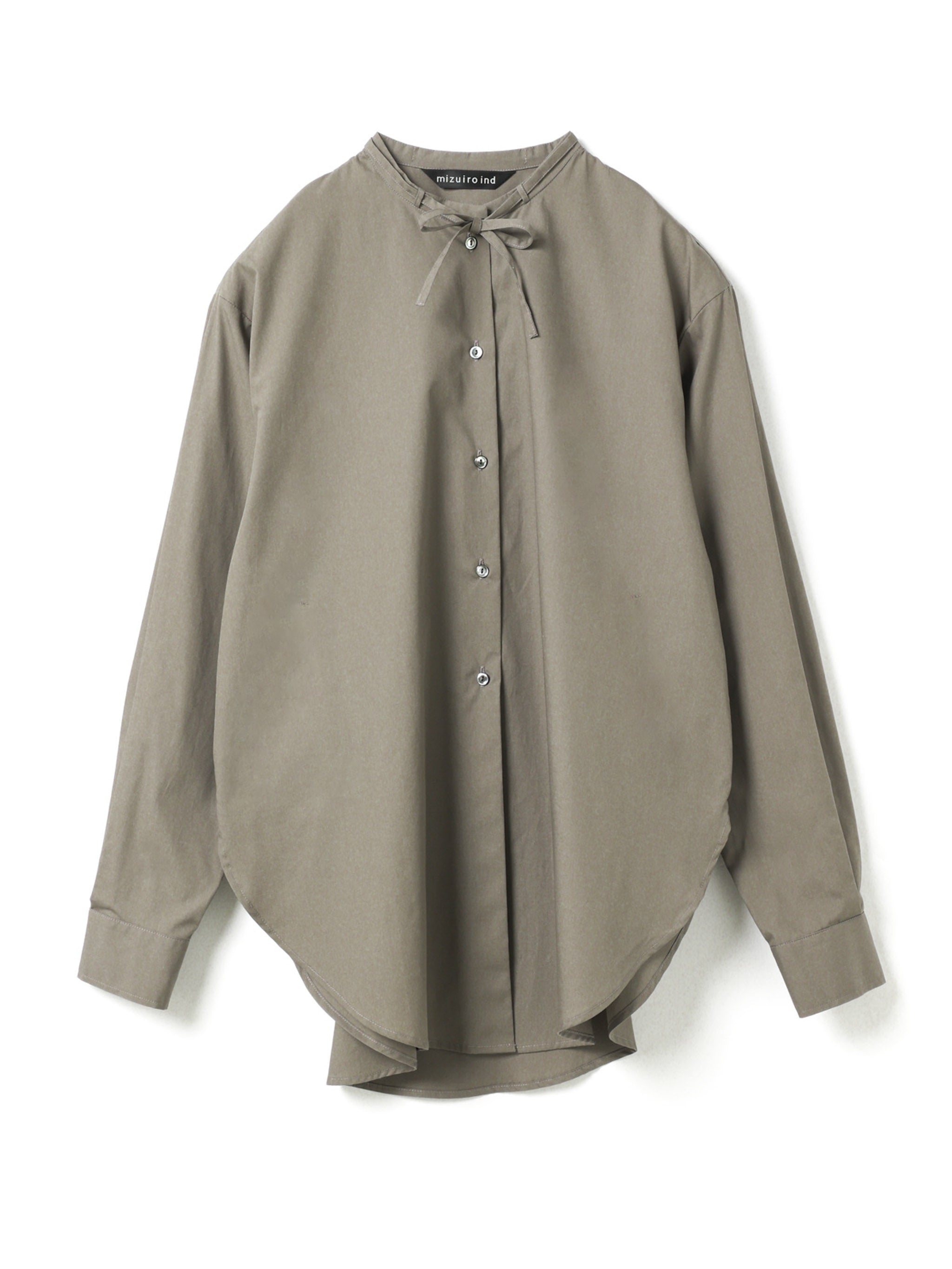 ribbon tie long shirt | 4-230065 – mizuiro ind