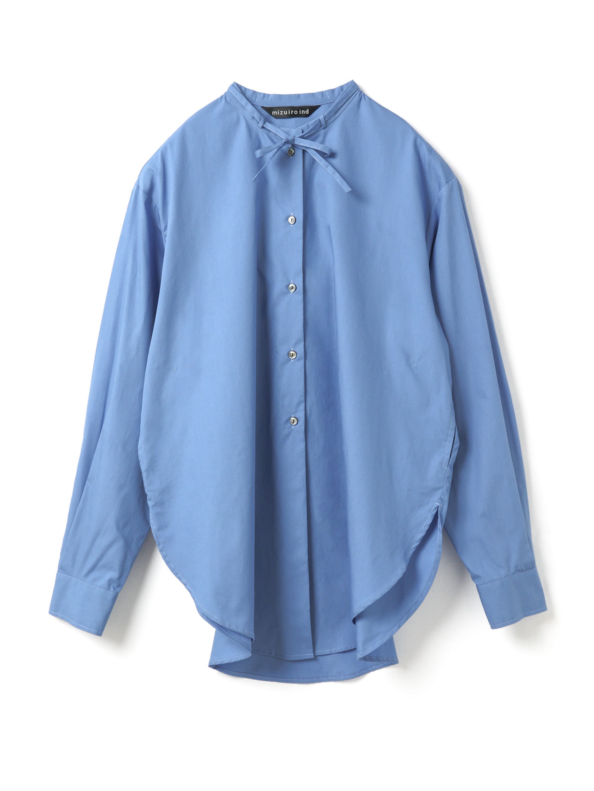 ribbon tie long shirt | 4-230065 – mizuiro ind