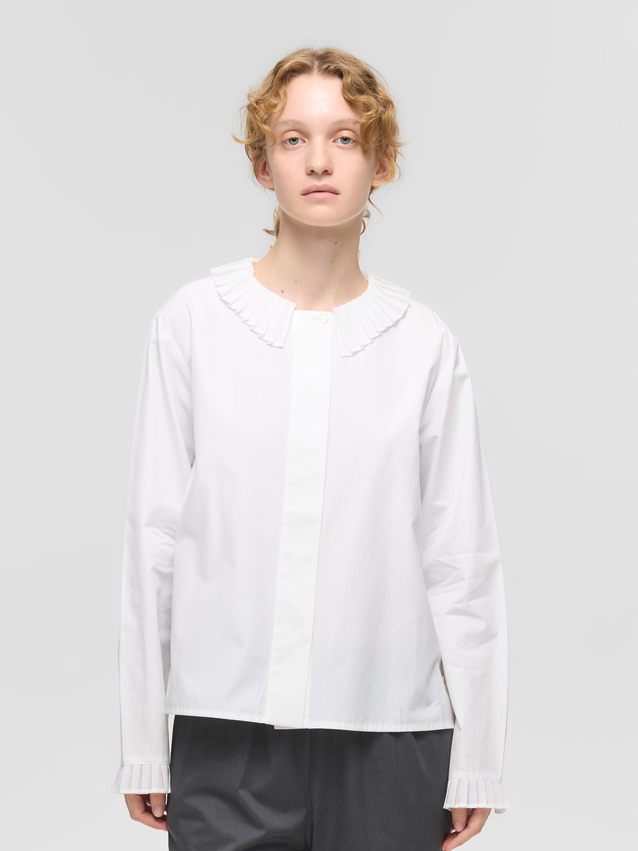 トップス seyto Pleats eyelet collar shirt pleats collar shirt | 4-230066 – mizuiro ind