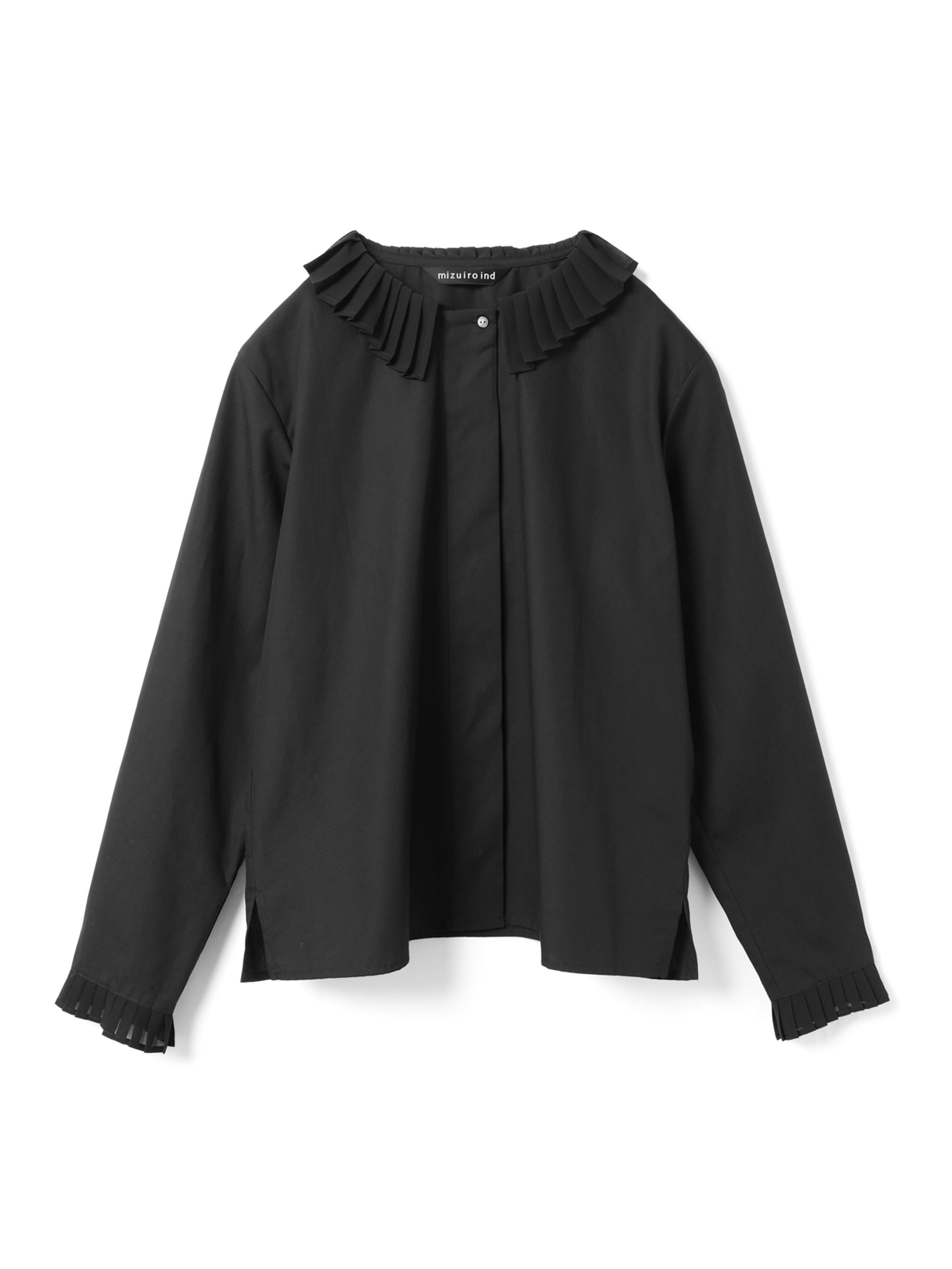 pleats collar shirt | 4-230066 – mizuiro ind