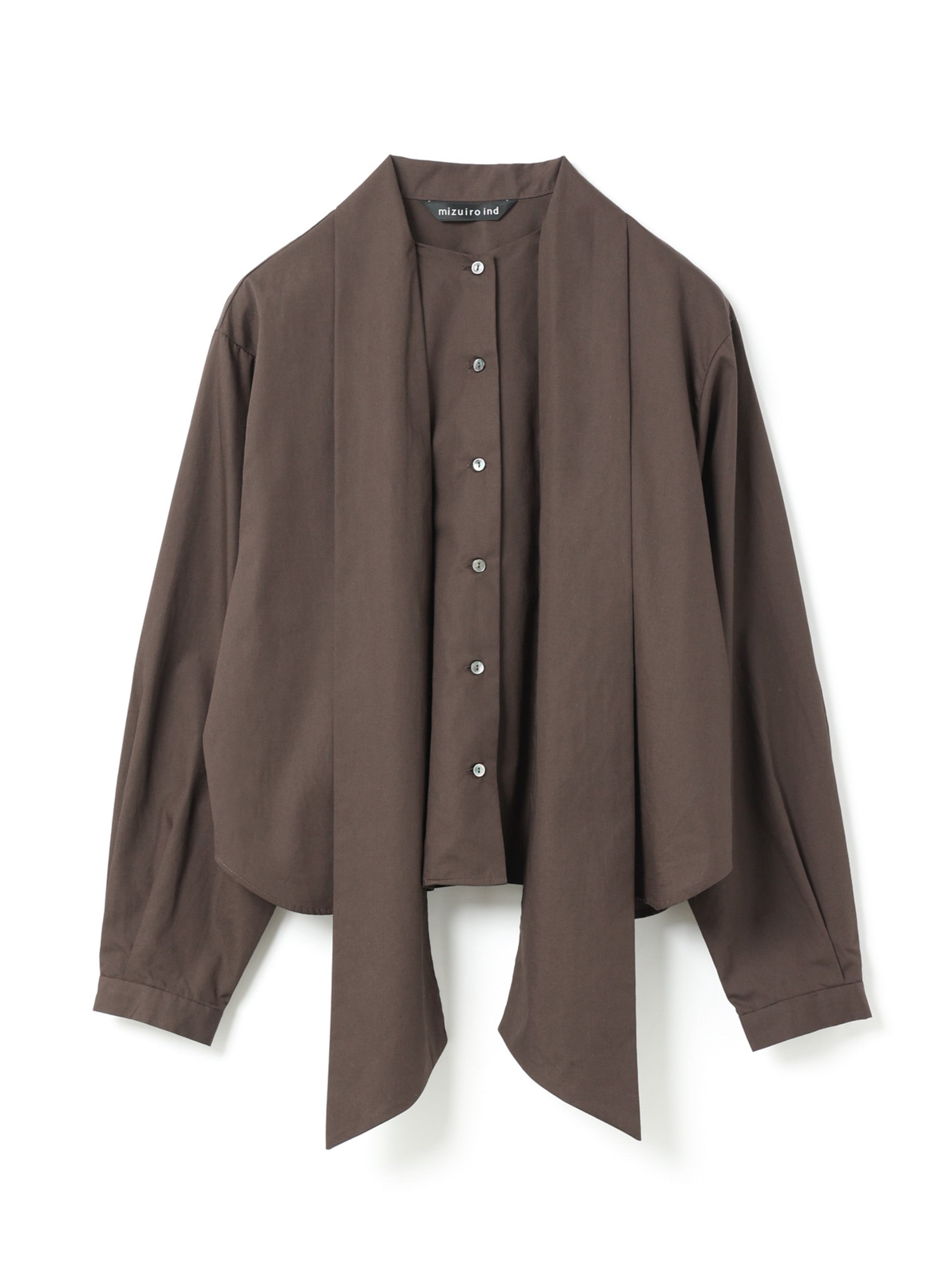 long tie collar shirt | 4-230068 – mizuiro ind