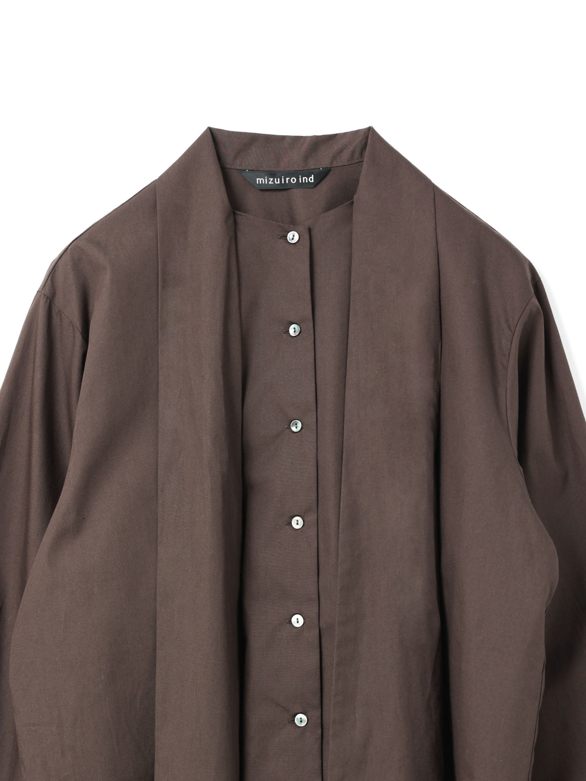 long tie collar shirt | 4-230068 – mizuiro ind