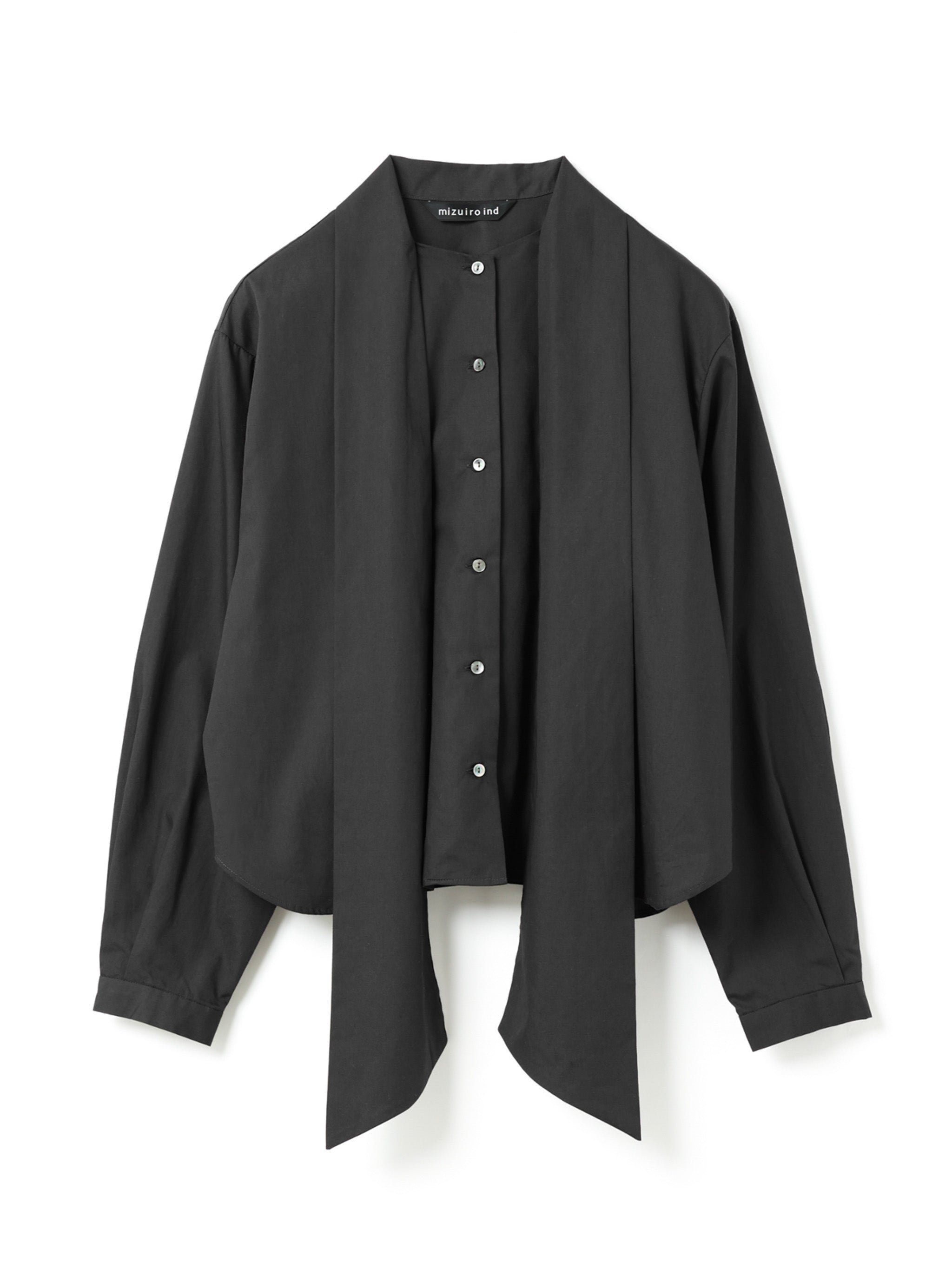 long tie collar shirt | 4-230068 – mizuiro ind