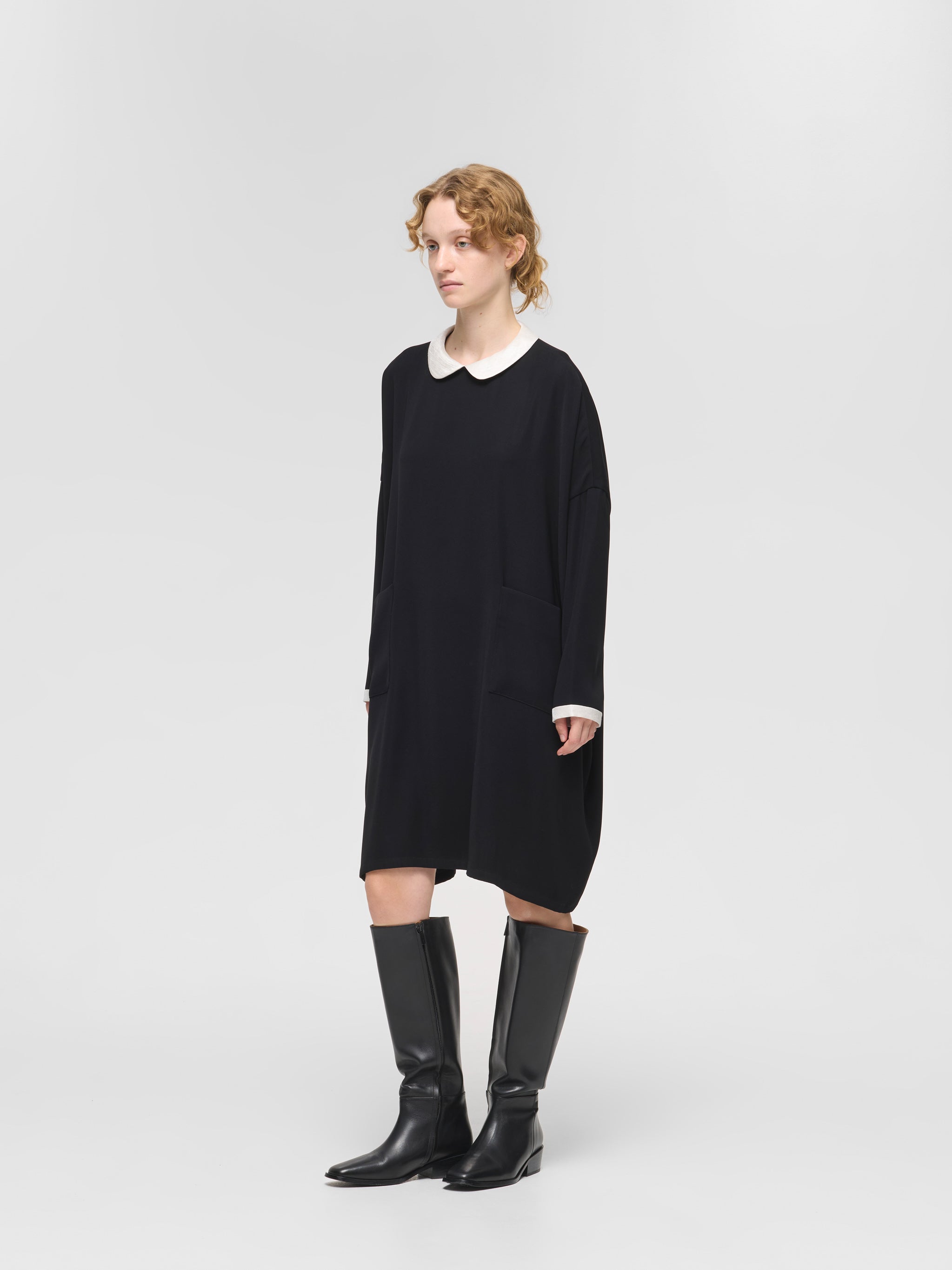 【KOKO様】専用 satin cocoon OP with collar | 4-250050 – mizuiro ind