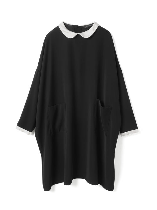 satin cocoon OP with collar | 4-250050