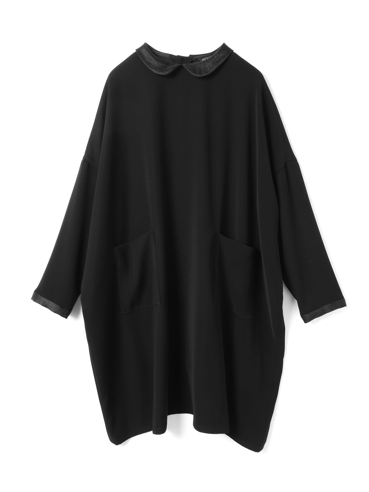 satin cocoon OP with collar | 4-250050 – mizuiro ind