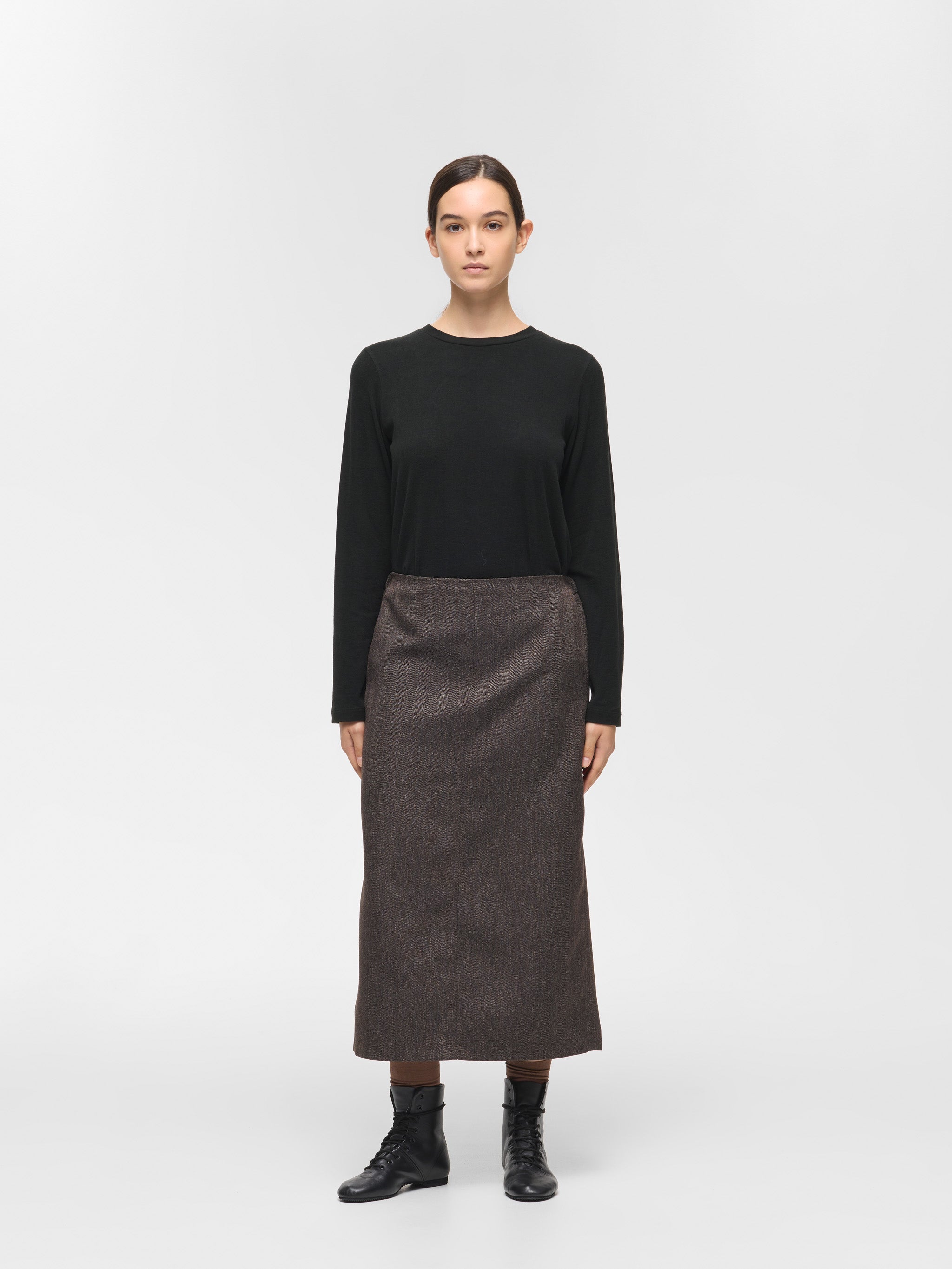 mizuiro ind ツイードペインタータイトスカート