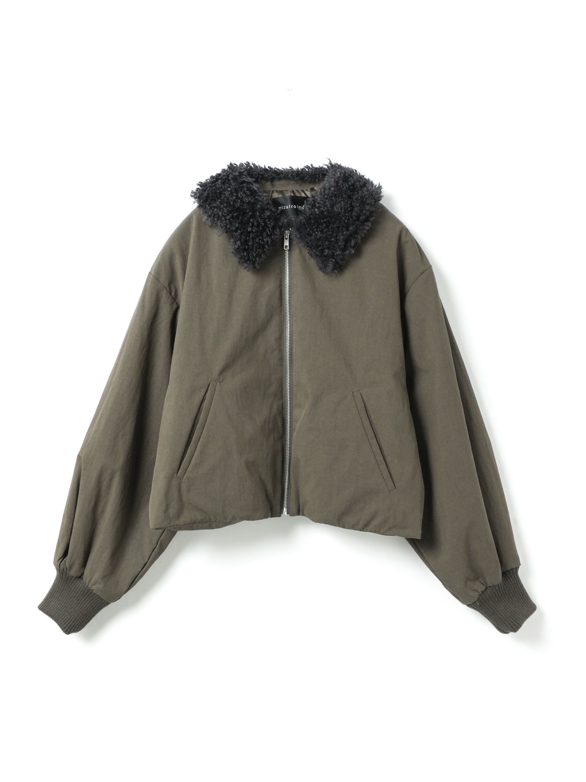 boa collar short blouson | 4-270037 – mizuiro ind